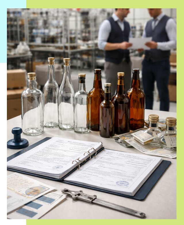 Сертификация стеклянных бутылок в Киселёвске от 25703 р. | Алешин-Кис