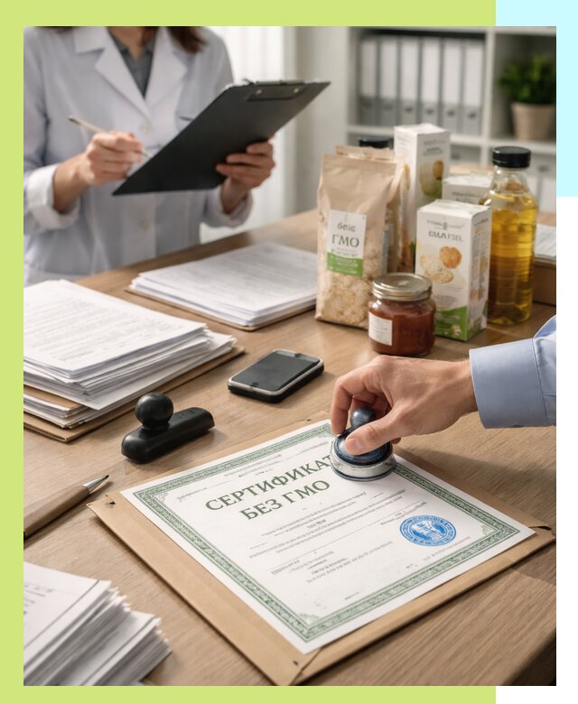 Получение сертификата Без ГМО для продукции в Киселёвске